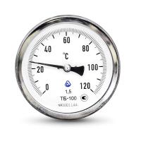 Термометр биметаллический ТБ-100-100 0+120°C кл.т.1,5 осевой
