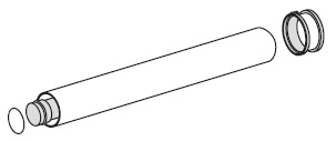Соосная труба, D=60/100мм, длинна 0,2м / T1D-200 (ст:3946) 1