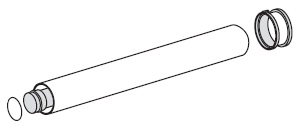 Подовжувач коаксіальний, D=60/100мм, довжина 0,5м 1