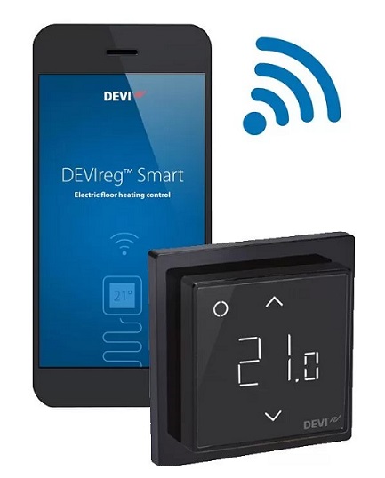 Терморегулятор DEVI Devireg Smart Black с Wi-Fi 2