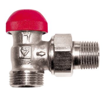 Термостатический клапан угловой никелированный  TS-90-V, D=15 1