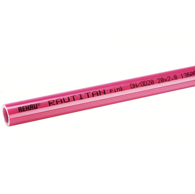 Труба RAUTITAN pink PE - Xa, D=40x5,5 мм, довжина 6 м 1