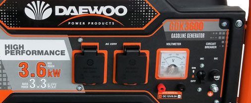 Генератор DAEWOO 3,3 кВт, з AVR  (стабілізація напруги) 2