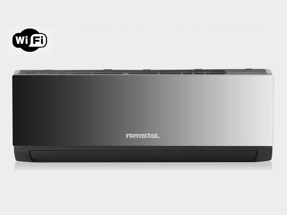 Инверторный кондиционер Romstal Ecovent 500 12 с Wi-Fi  до 35 м² черный 1