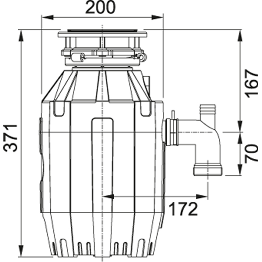 Измельчитель пищевых отходов Franke TE-75 Turbo Elite 2