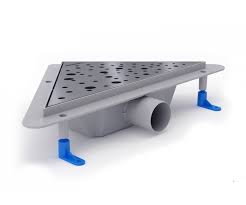 Канал водовідвідний кутовий Styron решітка Краплі глянець 1