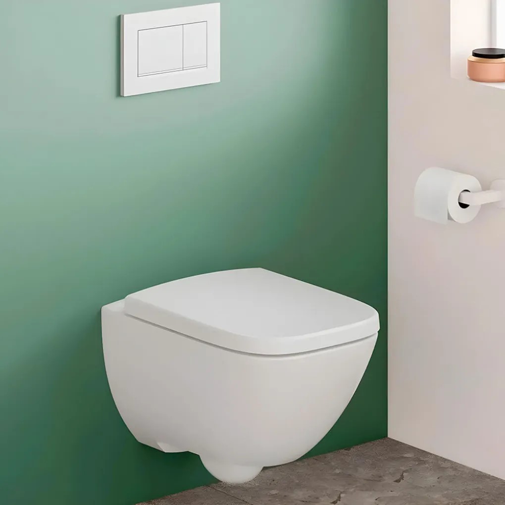 Підвісний унітаз Geberit Modo безободковий з сидінням Soft Close прямокутної форми 3