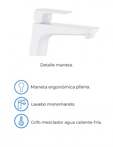 Смеситель GME MARRIOТT для умывальника белого цвета 2