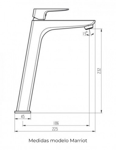 Смеситель высокий MARRIOT для умывальника-чаши, белый цвет 2