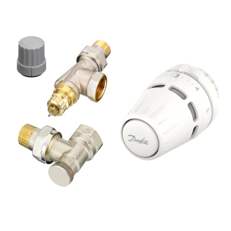 Комплект Danfoss Regus для радиатора с боковым подключением RA+RA-FN+RLV-S 1/2 Комплект Danfoss Regus для радиатора с боковым подключением RA+RA-FN+RLV-S 1/2
