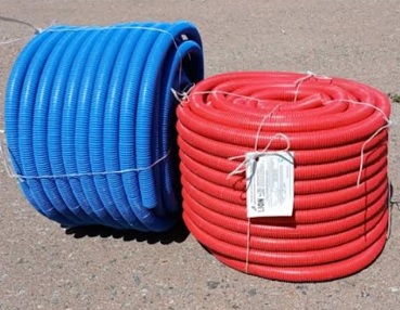 Гофротруба защитная Lion 36/42 мм красная бухта 20 м 2