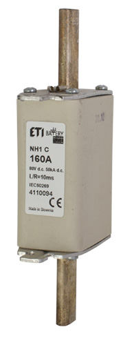Запобіжник ETI NH1 Battery 250A 80V DC для акумуляторних батарей 1