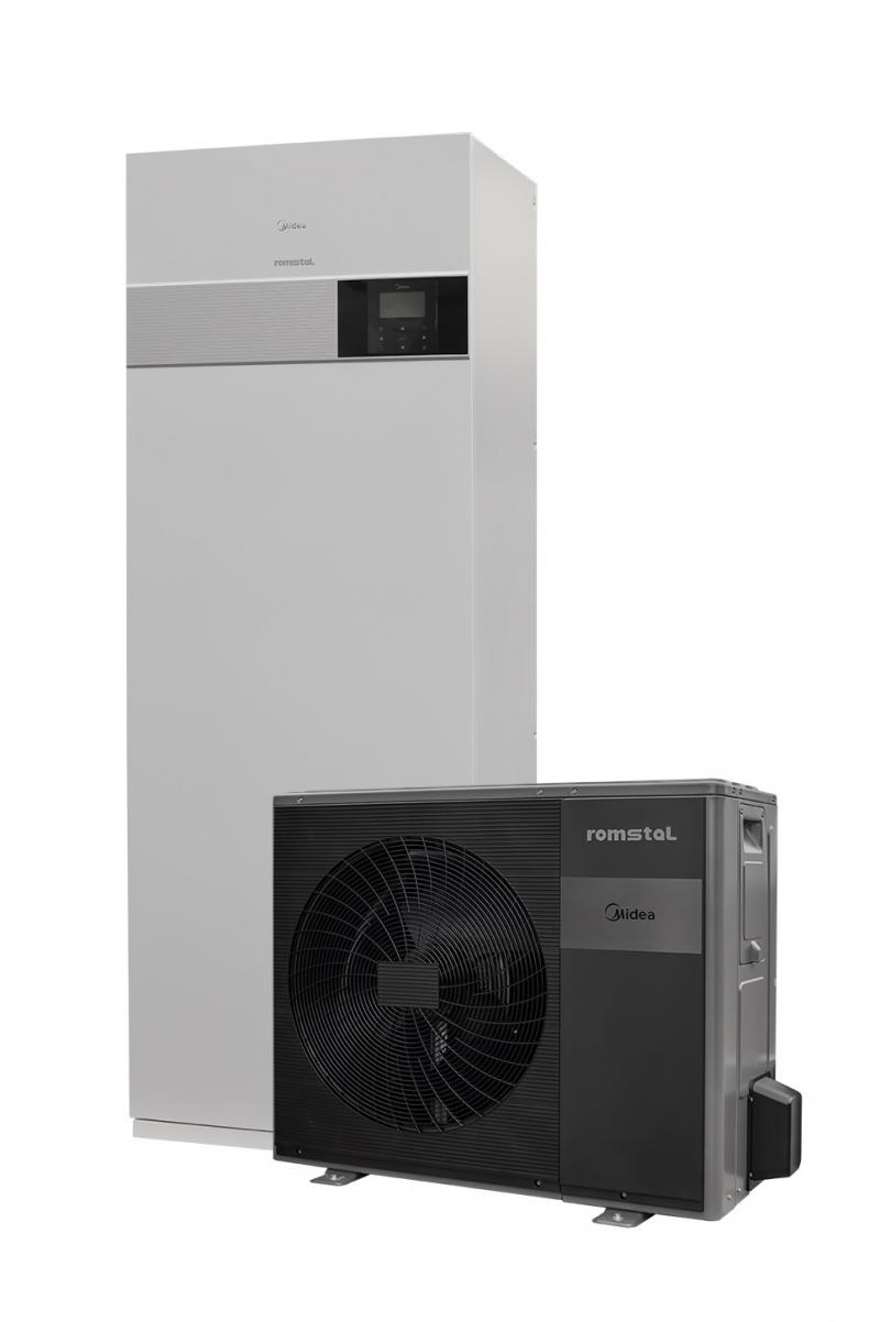 Тепловой насос воздух-вода Romstal Ecoheat 500 16 кВт 380 В со встроенным баком ГВС 240 л и Wi-Fi 1 Тепловой насос воздух-вода Romstal Ecoheat 500 16 кВт 380 В со встроенным баком ГВС 240 л и Wi-Fi 1