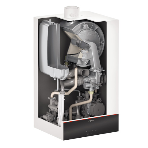 Пакет Viessmann Vitodens 100-W B1HG 32 кВт конденсаційний одноконтурний з комплектом димоходу 3