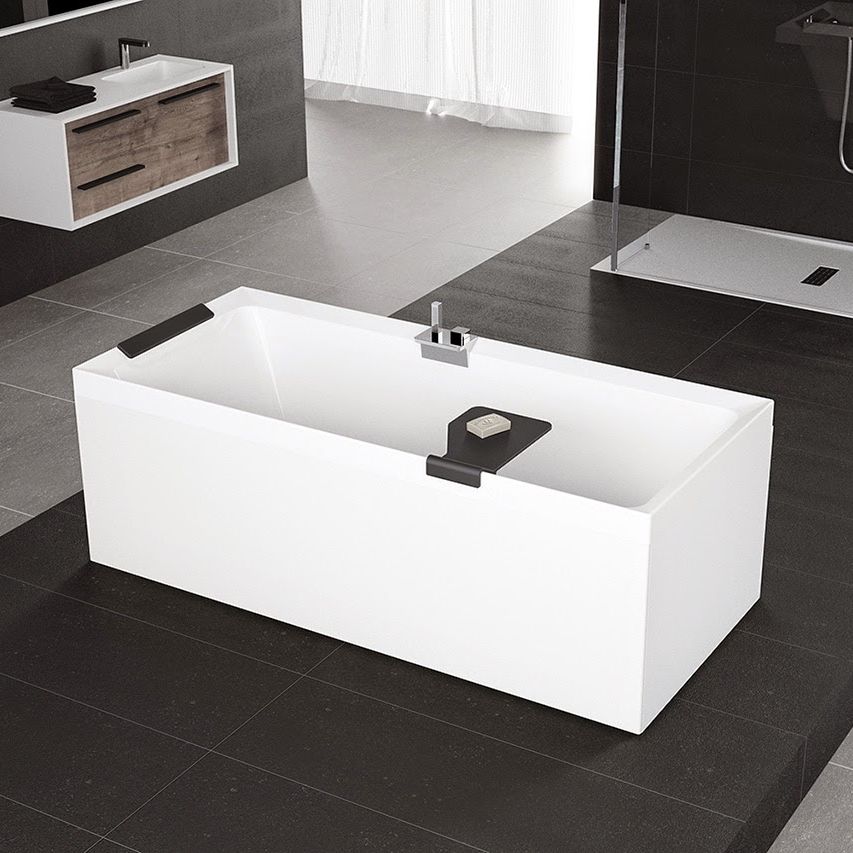 Ванна акриловая с панелю Novellini 170x70 см прямоугольная белая 1