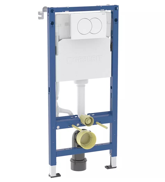 Інсталяція для унітаза DuofixBasic з кріпленням та кліавішою Delta01 (білий глянець) 1