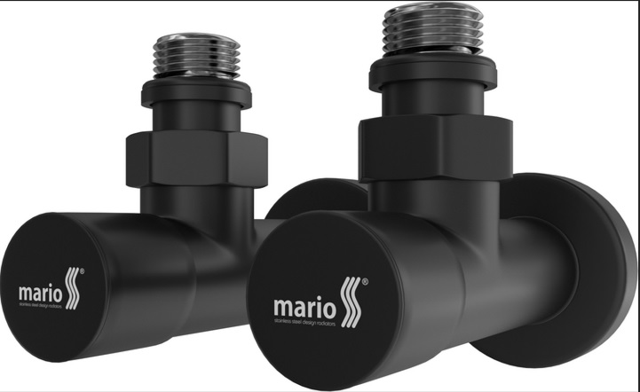 Кран кутовий чорний мат. (подовж.) компл. 1