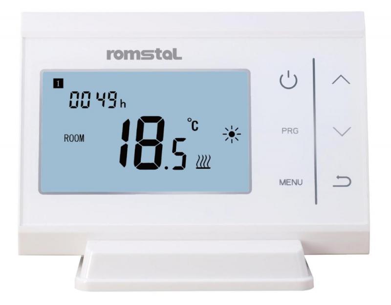 Програмований термостат, Romstal 300, бездротовий, керування через інтернет, білий, RWT11-WIFI 1