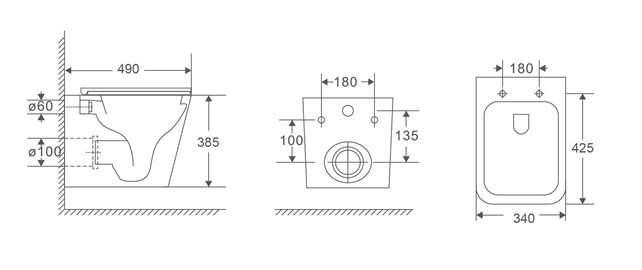Комплект інсталяції Geberit з кнопкою та підвісним унітазом Romstal з Turbo змивом білий 2