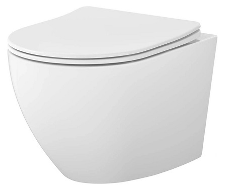 Чаша підвісного унітазу Cersanit C502 WHB DESSE з сидінням дюропластовим з функцією простого зняття 1