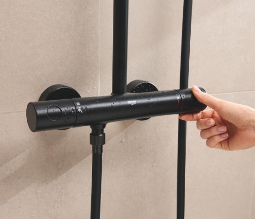 Душевая система с термостатом Grohe Tempesta System 250 Cube для настенного монтажа 2