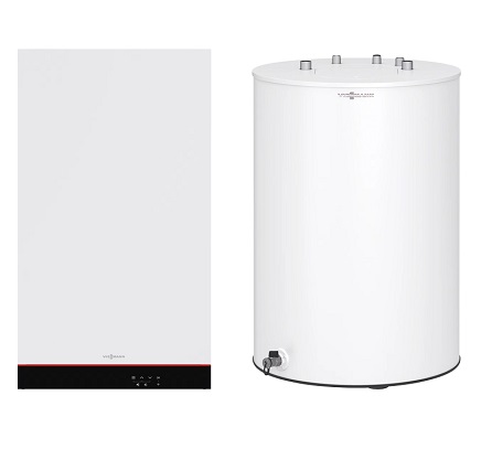 Пакет котел Viessmann Vitodens 050-W BOHA 25 кВт с бойлером 150 л, датчиком и дымоходом 1