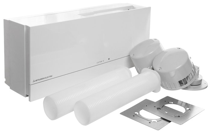 Рекуператор стіновий Mitsubishi Electric,LOSSNAY VL-100EU5-E,100м3 1
