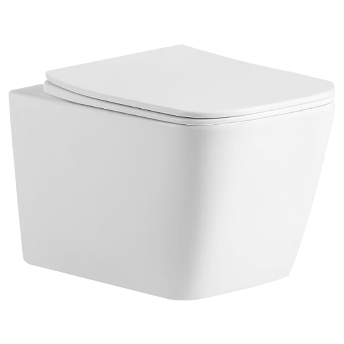 Підвісний безобідковий унітаз Devit Balance Square з кришкою soft-close, Vortex Flush 1