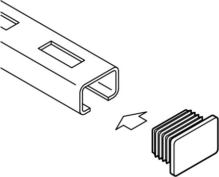 Пластикова заглушка Walraven RapidRail WM2 для профілю 30х30 мм 2 Пластикова заглушка Walraven RapidRail WM2 для профілю 30х30 мм 2