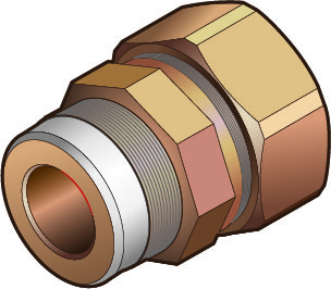 Комплект кінцевого фітінга з самоущільнюючим кільцем з PTFE (тефлон)