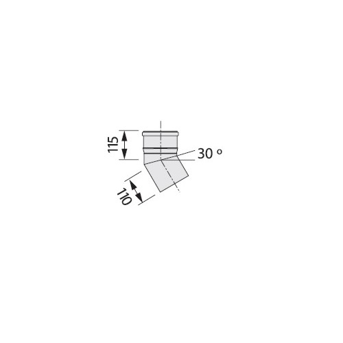 Колено 30° DN 130 PP (kit of 2 p.) 1