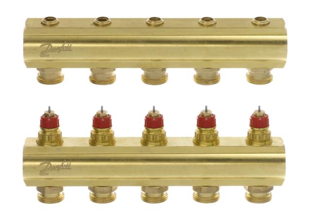 Коллектор Danfoss FHF латунный 1