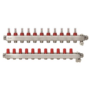 Коллектор Danfoss SSM-F на 11 контуров с расходомерами 1