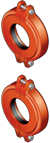 Комплект соединений DN 80 x DN 100 PN10 (2 шт., в изоляции, Victaulic) (код: 66258.634) (шт.) 1