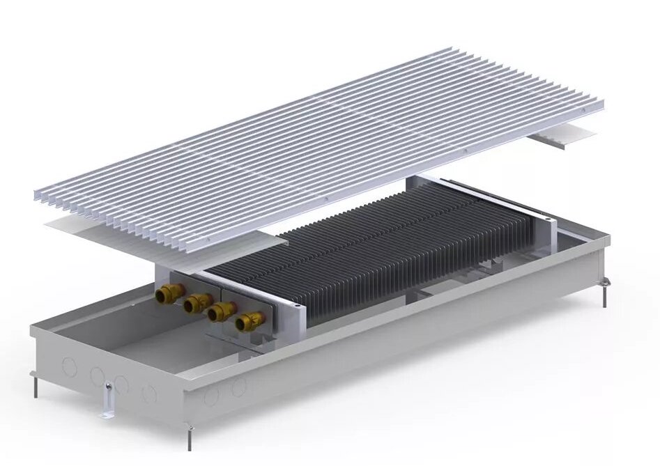 Конвектор внутрип. C2(Inox) 2 теп-ка 380/1250/120 Carrera 1