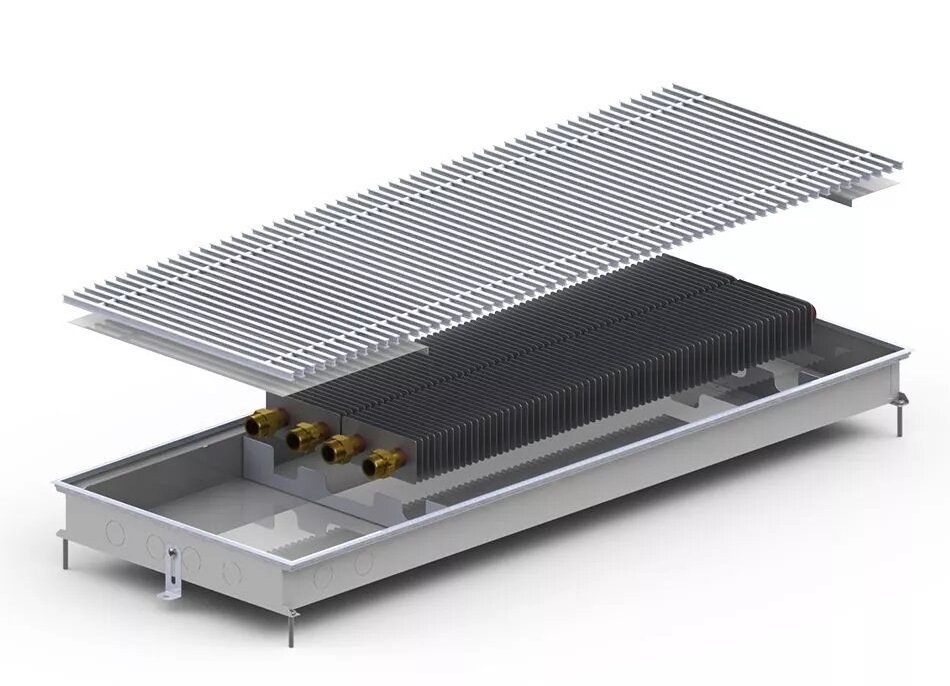 Конвектор внутрип. M2(Inox) 2 теп-ка 380/1500/ 65 Carrera Сатин 1