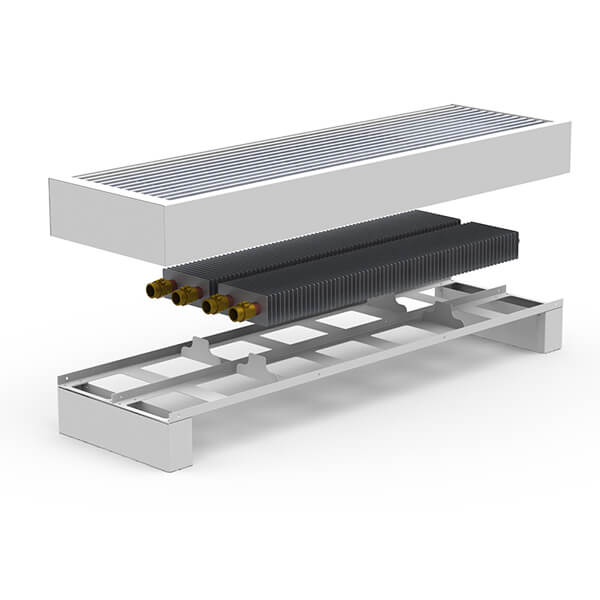 Конвектор підлоговий FR2H-2500 White с решеткой Сатин 2