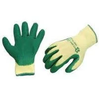 Перчатки вязанные с латексным покрытием зеленые Евроспец
