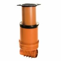 Ревизионный колодец Valplаst ПВХ Compact M D400 с чугунной решеткой 1 вход – 1 выход  H-0.9 – 1.4 м