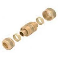 Соединитель латунный Kan-therm двухсторонний свинчиваемый 18x2 мм