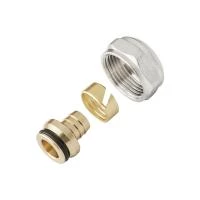 Соединитель латунный конусный для труб PE-Xc и PE-RT 18x3/4