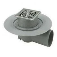 Трап Viega горизонтальный 110 мм с фланцем и нержавеющей решеткой 150x150 мм