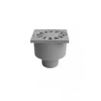 Трап вертикальный Euro Plast D=50 мм с пластиковой решешкой 100x100 мм
