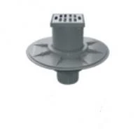 Трап Euro Plast з вертикальним виходом 50 мм із нержавіючою решіткою 100x100 та з фланцем