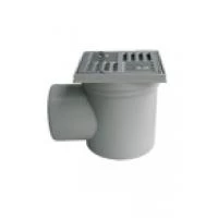 Трап EuroPlast зливний горизонтальний з нержавіючої решіткою 150x150 мм