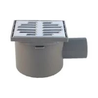 Трап с горизонтальным выходом Valsir 40 мм с нержавеющей решеткой 100x100 мм