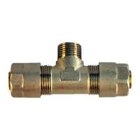 Тройник обжимной никелированный 16 мм x 1/2