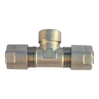 Тройник обжимной никелированный 20 мм x 1/2