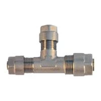 Трійник редукційний обжимний нікельований 20x16x16 мм