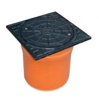 Труба ПВХ Valplast B125 з чавунною кришкою для колодязя D315 мм H580 мм